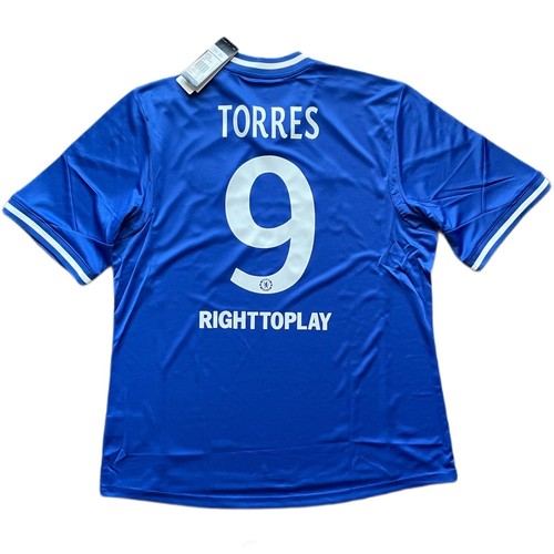 2013/14 Chelsea Home Jersey #9 TORRES XL Adidas Soccer Champions League Kit NEW - Picture 2 of 18