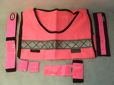 V-Bandz Hi Viz Riding Starter Set Inc Hatband Tabard Tailguard Nos i strzemiona