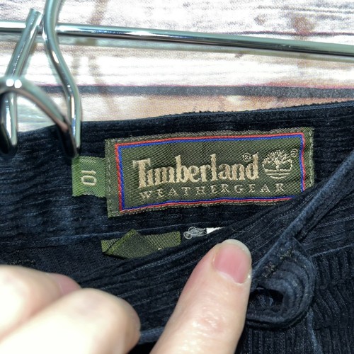 Vintage Timberland Jumbo Cord Corduroy Pants Size 10 Black Baggy Loose Fit - Picture 4 of 6