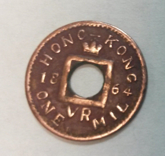 香港古銭　香港一文　1ミル銅貨 Two RARE 1864 Hong Kong both 1 Mil Coin (香港 一文, 香港一千) | eBay