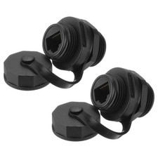 RJ45 Panel Mount Coupler, Ethernet LAN Pass Through Connector, Pack of 2