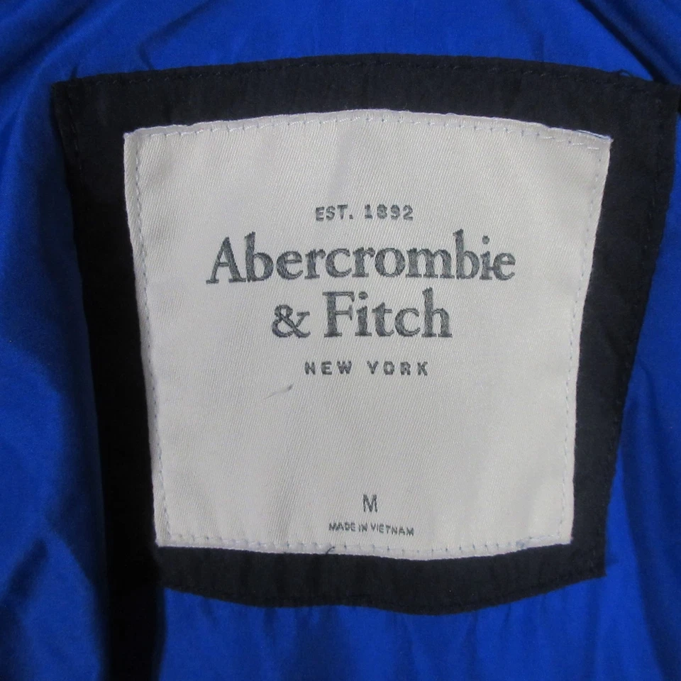 Abercrombie & Fitch Hooded Down Puffer Jacket Women’s Medium Blue Warm Winter - Image 3 of 4
