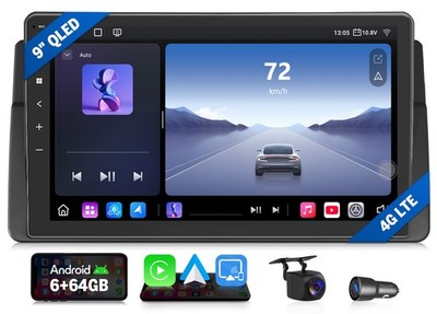 Android 13 6+64 Apple Carplay Autoradio GPS RDS Navi WiFi DSP Für BMW 3er E46 M3