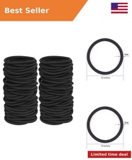 120 Pieces Black Hair Ties for Thick and Curly Hair Ponytail Holders Hair