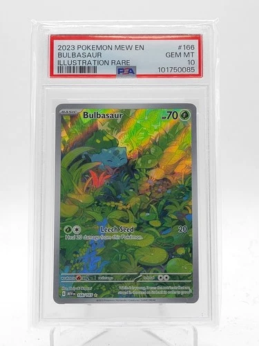 BULBASAUR 2023 POKEMON 151 ILLUSTRATION RARE #166/165 PSA 10 Q0895