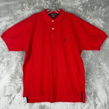 Nautica Red Short Sleeve Embroidered Logo Polo Shirt Men's M