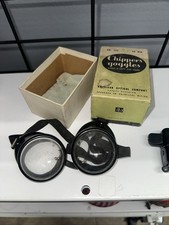 Vintage American Optical Duralite 50 Safety Goggles in Box Motorcycle Steampunk