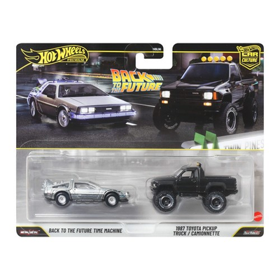 #ad 2026 Hot Wheels Premium Twin Pack Back To The Future Delorean 1987 Toyota Pickup $29.89