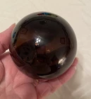 Rare Hand  Blown Art Glass Amber 3" Dark Brown Float Ball Orb Blenko Vintage