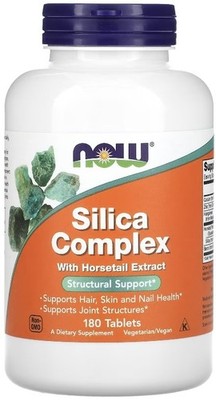 NOW FOODS, SILICA COMPLEX mit Schachtelhalm-Extrakt 180 Tabletten SUPER PREIS