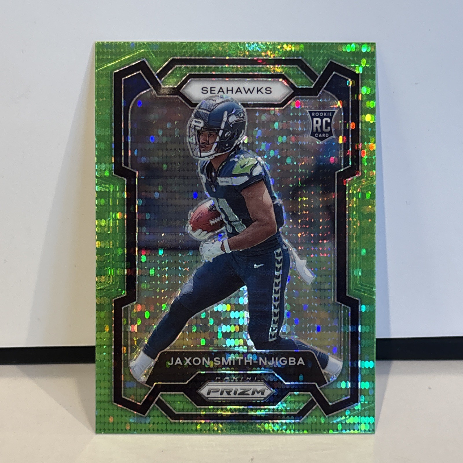 2023 Prizm Jaxon Smith-Njigba RC Neon Green Pulsar #390 Seahawks