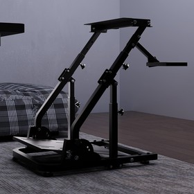 Hottoby Racing Simulator Cockpit With Double Support Arms Fits Logitech G920 G29