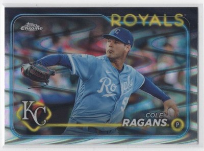 #186 Cole Ragans 2024 Topps Chrome RayWave Refractor Kansas City Royals