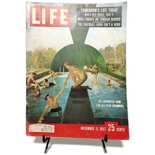 LIFE Magazine November 11 1957 Air-Supported Dome Swimming Pool Cover Story