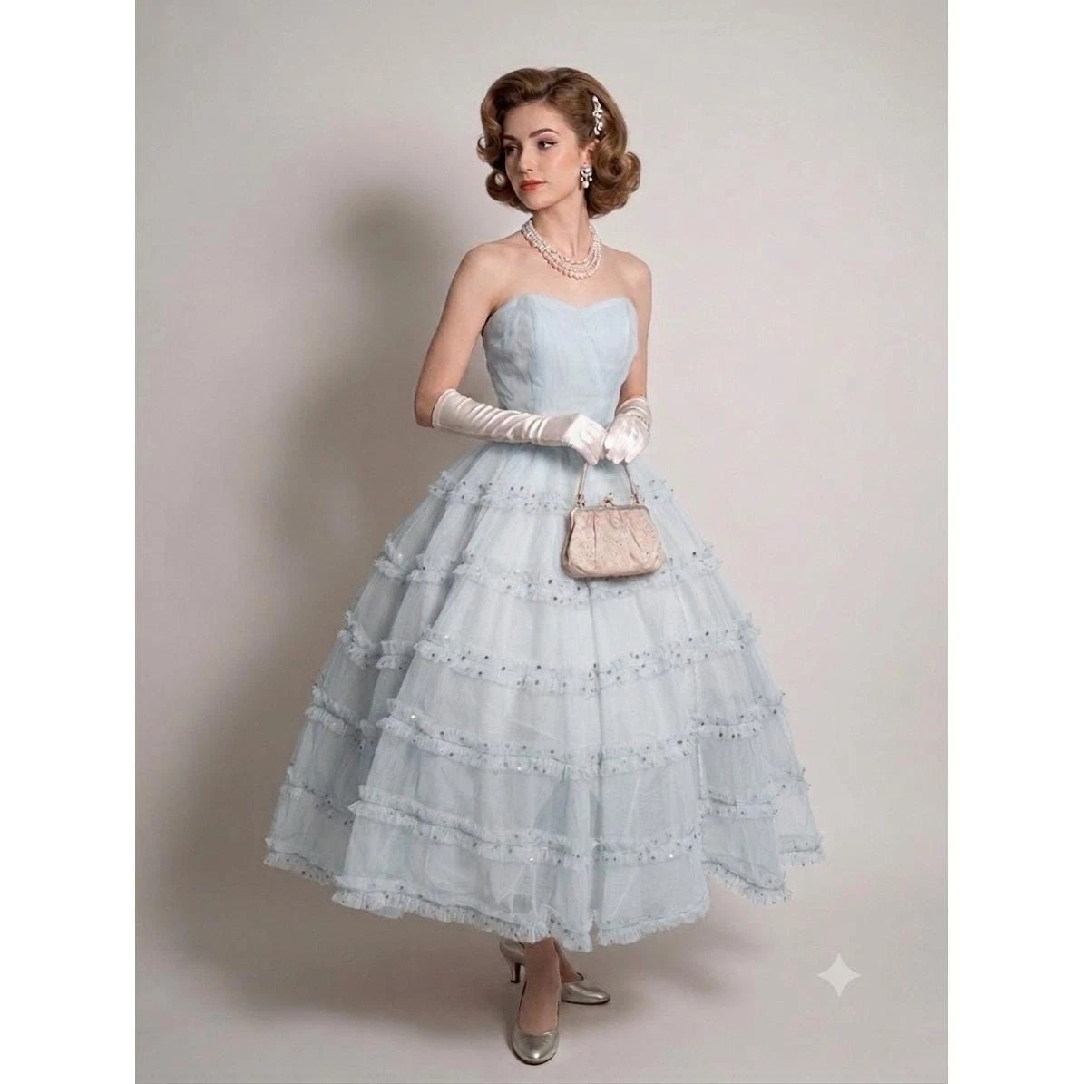 evening dresses from the 1950s Eveningwear Original Vintage for Women for sale Yours Women's Plus Size Promotion_60for60 Ball gowns You can print it Size:4 (US 12-14)