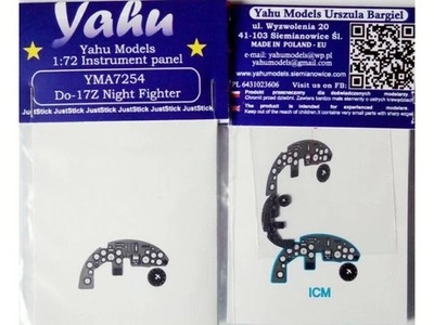 YAHU YMA7254 Dornier Do-17Z Night Fighter 1/72 Instrument panel
