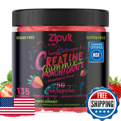 zipvit Creatine Monohydrate Gummies (5g)   Pre-Workout Energy & Muscle Growth Su