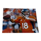Peyton Manning Signed 8x10 Photo Beckett COA Authentic Autograph Denver Broncos
