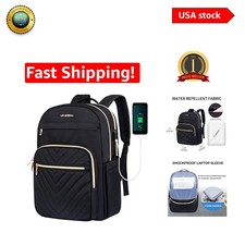 Fashionable 15.6 Inch Waterproof Backpack with USB Charging - For Work  Play