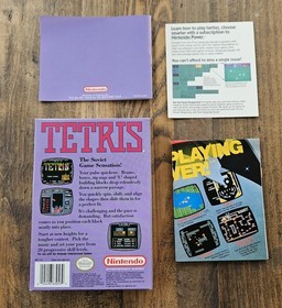 Tetris (Nintendo NES, 1989) BOX POSTER & PAPERS ONLY - No Game - EC!