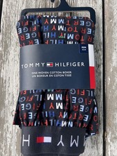 Tommy Hilfiger Men's Woven Cotton Boxer Size: MEDIUM SPELL OUT