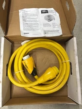 Marinco 25 Foot Shore Power Cord EEL, 50 Amp, 125v, Yellow