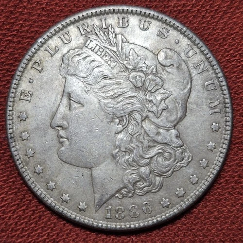 1886 Morgan Dollar Silver Coin AU Nice Coin