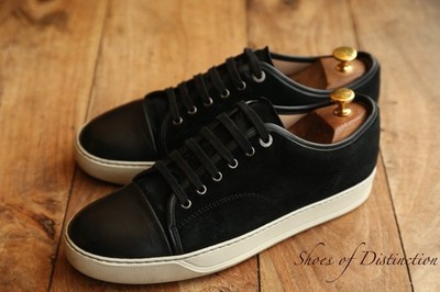 Lanvin Schwarz Wildleder Leder Schuhe Turnschuhe Sneaker Herren UK 7 US 8 EU 41