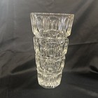Antique 9.75" 1930s Art Deco MOSER Panel Cut Crystal Vase JOSEF HOFFMANN