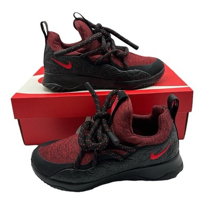 Nike City Loop Floral Shoes Womens 6.5 Black/University Red Sneakers AJ1694-001
