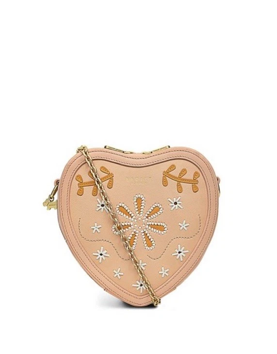 NUEVA BANDOLERA RADLEY LONDON Cuero Puntada Calle Cremallera Alrededor Corazón En Rosa Abierto Foto 2 de 4