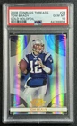 POP 3 TOM BRADY PSA 10 2008 DONRUSS THREADS #23 GOLD HOLOFOIL 28/50 PATRIOTS