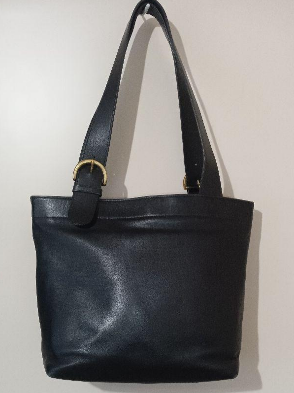 OLD COACHレザー トートバッグ ショルダーバッグ 4140通勤通学 OLD COACH Vintage Shoulder Tote Bag Leather 4140 Black Used From