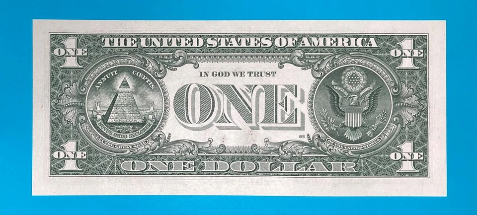 February 21, 1971 (L 02211971 K) BIRTHDAY ANNIVERSARY $1 One Dollar Bill *UNC* - Image 3 of 4