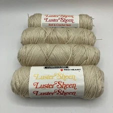 4 SKEINS COATS &CLARK INC  RED HEART LUSTER SHEEN 805 NATURAL