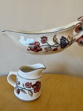 vintage Boots camargue gravy boat and sauce jug with floral retro design