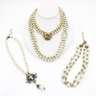 Vintage Miriam Haskell DeMario Baroque Costume Pearl Necklaces Lot of 4 #M1278-3