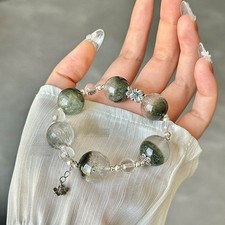 Natural crystal large particle green ghost bracelet design crystal bracelet