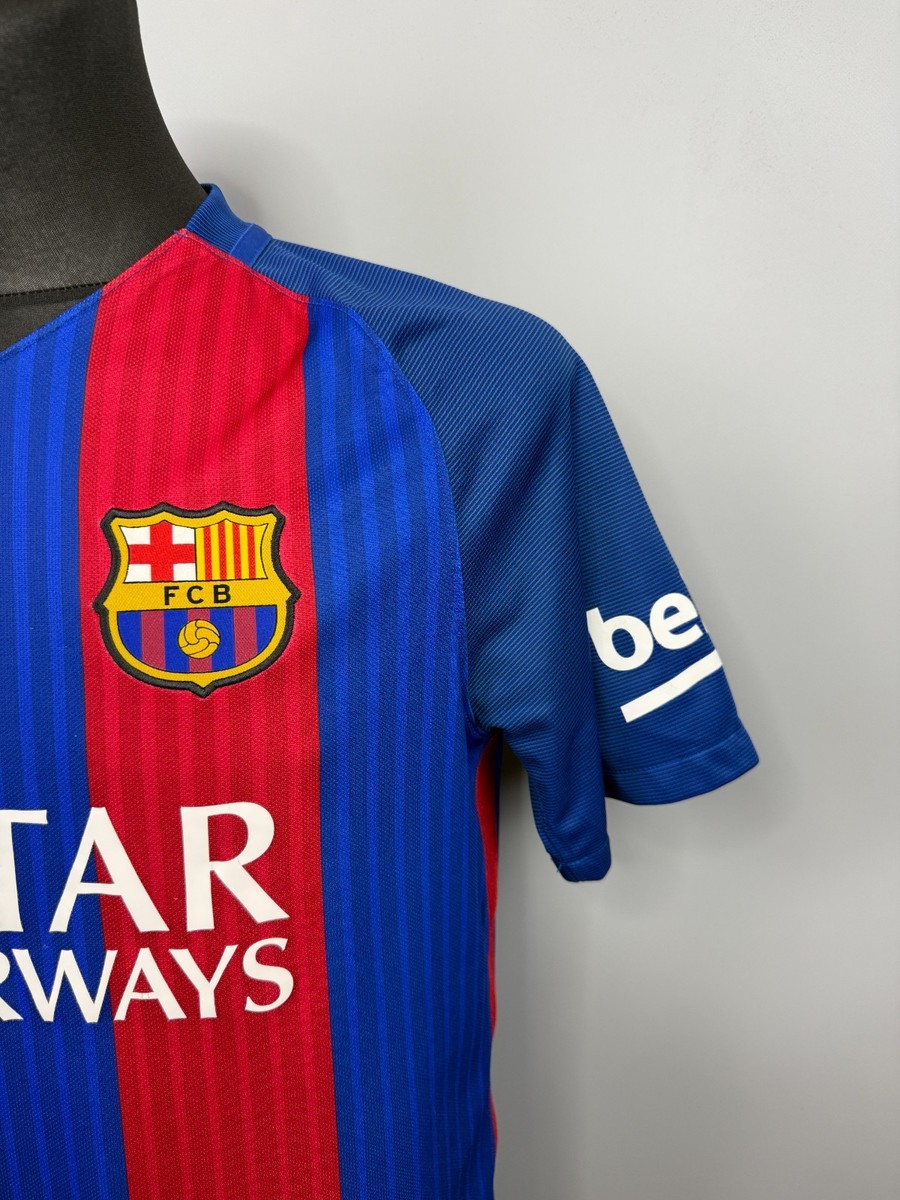BARCELONA 2016 2017 PIQUE HOME SHIRT FOOTBALL SOCCER JERSEY NIKE