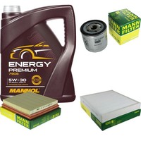 Inspektionspaket 5L Mannol Energy Premium 5W-30 FüR VW Polo 1.6 Skoda Fabia III