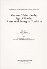 German Writers in the Age of Goethe - Sturm und Drang to Classici