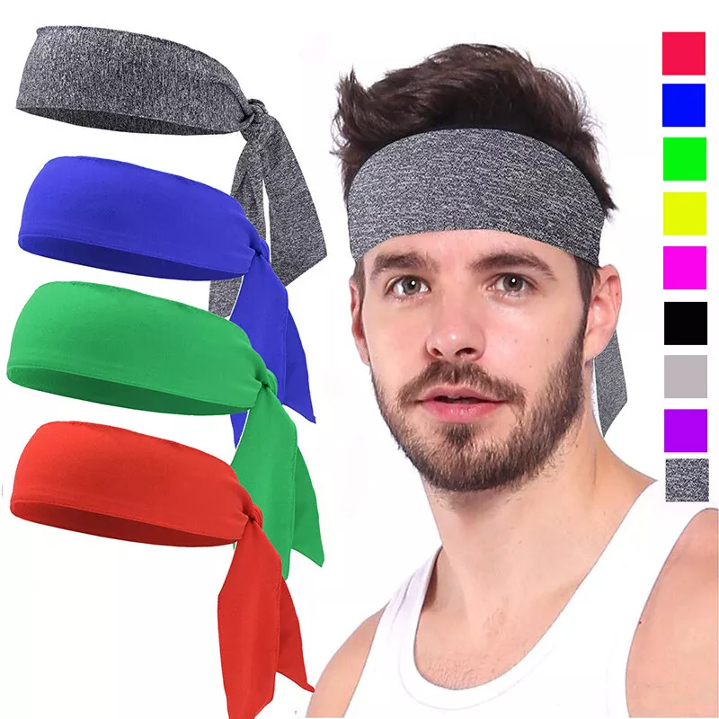 Uomo Donna Testa Cravatta Capelli Schiena Fascia SPORTS Ninja Bandana Polsi  ♪