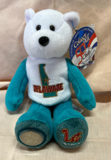 Delaware State Bear  Quarter 45th Limited Treasures Coin Plush Beanie