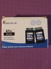 2 Black 67XL Ink Cartridge for HP Ink 67XXL Deskjet 2700e 2710 2710e 2720 2720e