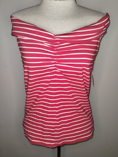 Aeropostale Juniors Red And White Striped Strapless Top Size Large NEW