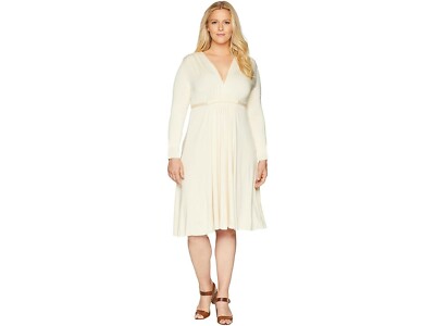 Rachel Pally WL Plus Size 1X Long Sleeve Caftan in Cream NWT