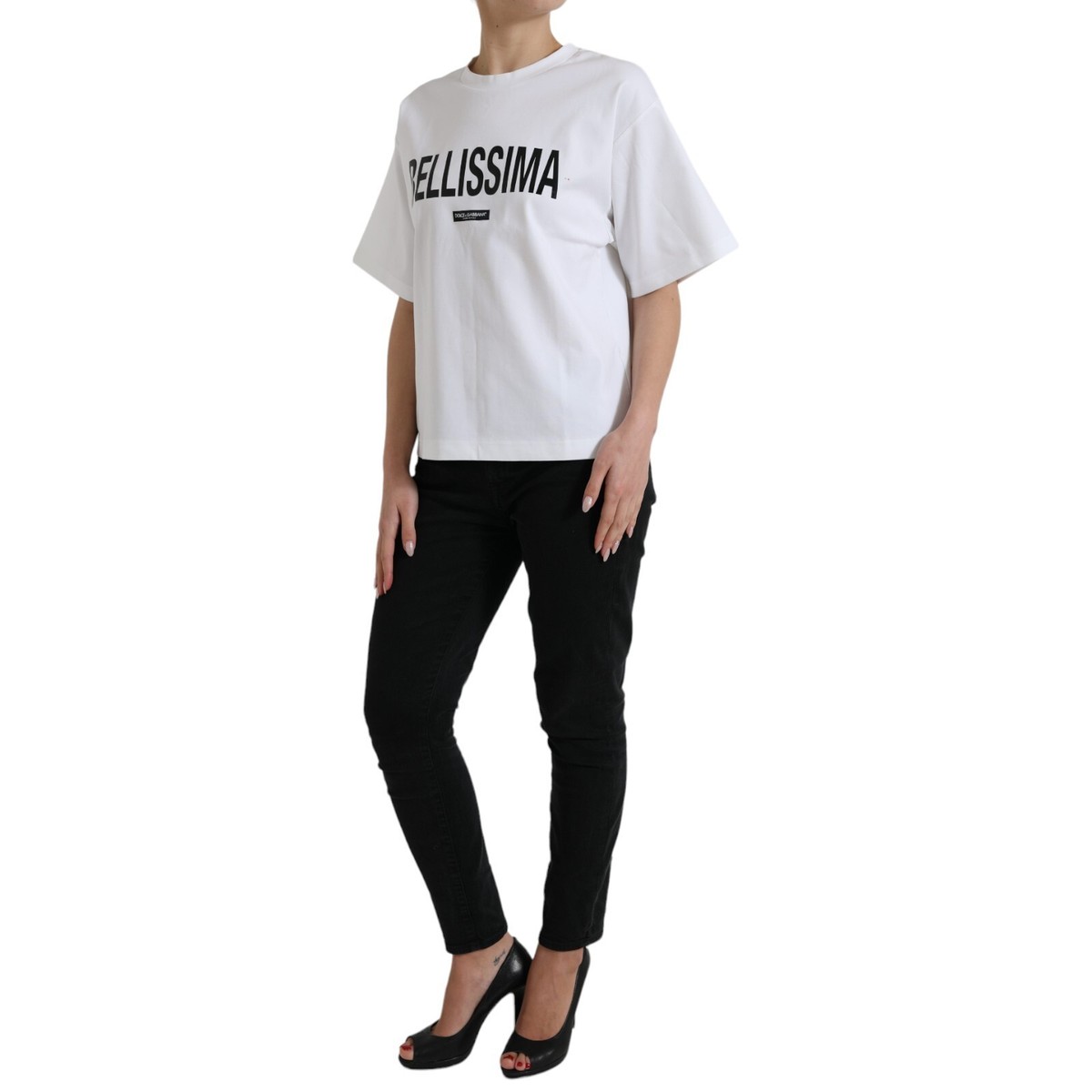 DOLCE & GABBANA T-shirt White Bellissima Cotton Crew Neck DOLCE & GABBANA T-shirt White Bellissima Cotton Crew Neck