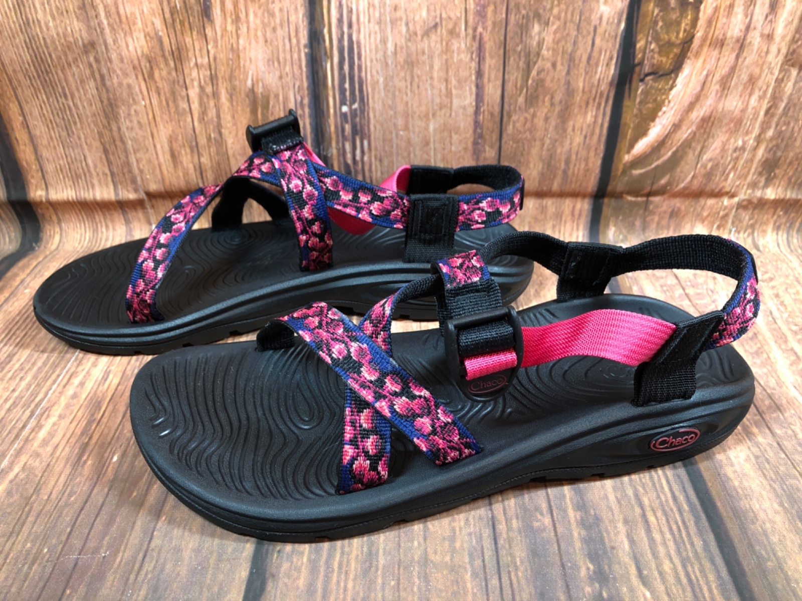 Chaco Zvolv z1 Dark Reef Pink Blue Floral j105576 Sport Sandals Womens 10  (9e3) | eBay