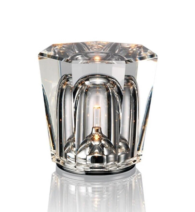 Ambientec Xtal XTL-01SLV Crystal LED Cordless Table Glass Lamp 3.2 inch 620g USB