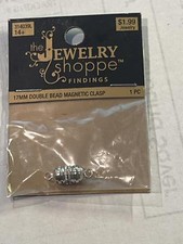 Jewelry Shoppe 17mm Double Bead Magnetic Clasp - Silver SR364d